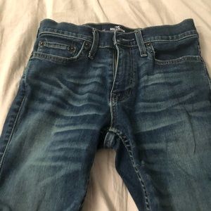 men’s hollister blue denim shorts